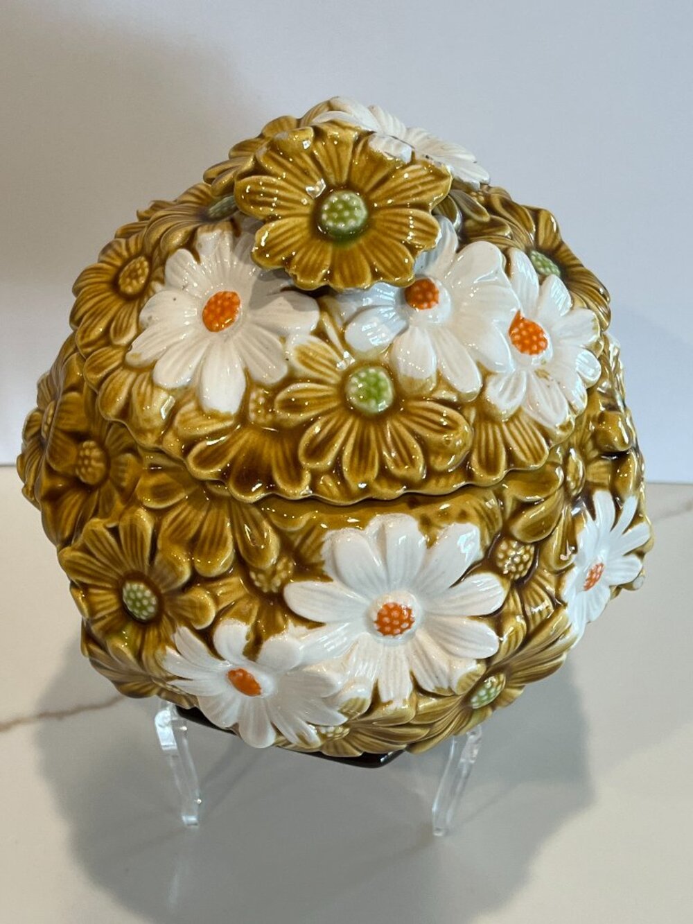 VTG Fred Roberts Golden Harvest Daisy Cookie Jar 🌼